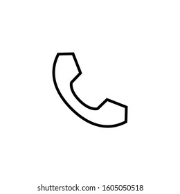 phone icon vector flat design in outline style design on white background