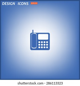 phone. icon. vector. Flat design style.