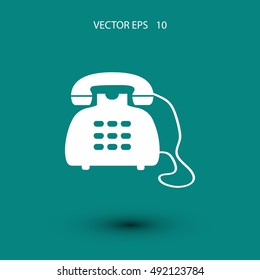 Phone icon vector, flat design best vector icon