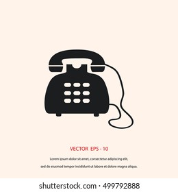 Phone icon vector, flat design best vector icon
