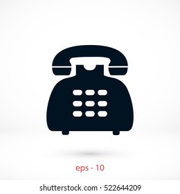 Phone icon vector, flat design best vector icon