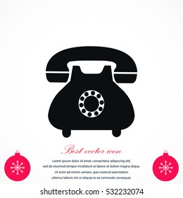 Phone icon vector, flat design best vector icon