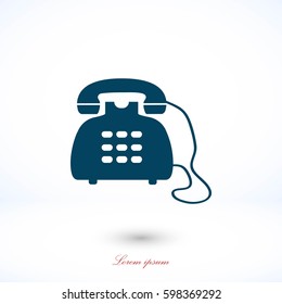 Phone icon vector, flat design best vector icon