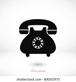 Phone icon vector, flat design best vector icon