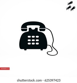 Phone icon vector, flat design