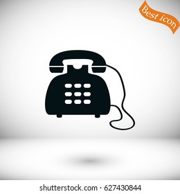 Phone icon vector, flat design best vector icon