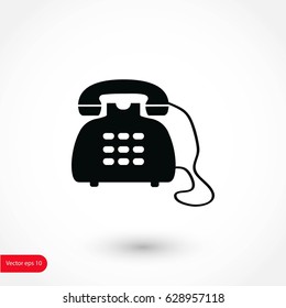 Phone icon vector, flat design best vector icon
