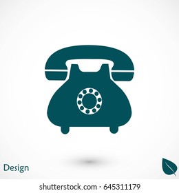 Phone icon vector, flat design best vector icon