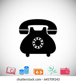 Phone icon vector, flat design best vector icon