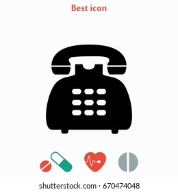 Phone icon vector, flat design best vector icon