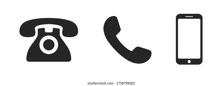 Icono de teléfono. Ilustración plana vectorial.
