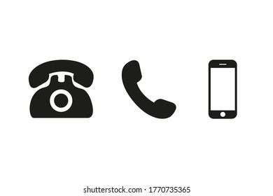 Icono de teléfono. Ilustración plana vectorial.