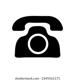 Icono de teléfono ilustración plana vectorial sobre fondo blanco..eps