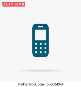 Phone Icon Vector Flat Simple Blue Stock Vector (Royalty Free ...