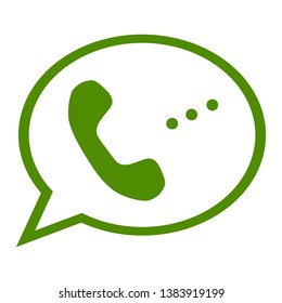 Phone icon vector in flat style on white background. Telephone icon vector. Telephone icon symbol. Phone line vector icon.