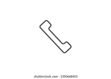 Phone Icon Vector with Gray Colour and EPS File, It is Useful for Flyer, Presentation, Poster, Web, Etc