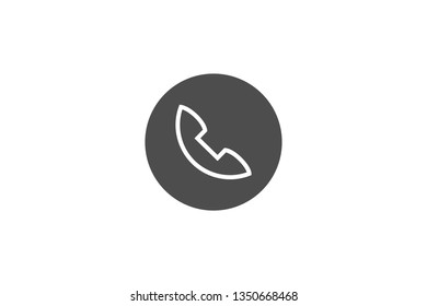 Phone Icon Vector with Gray Colour and EPS File, It is Useful for Flyer, Presentation, Poster, Web, Etc