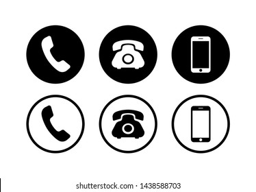 Phone icon vector. Phone icons isolated on white background.