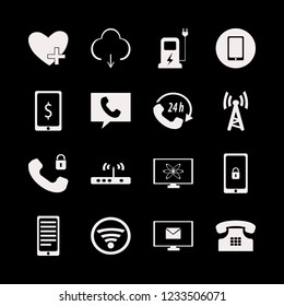 phone icon. phone vector icons set phone, wi fi, download and dollar symbol phone
