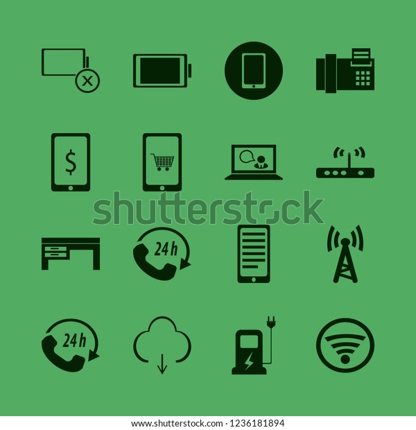 phone icon. phone vector icons set wi\
fi, download, phone conversation and mobile\
phone