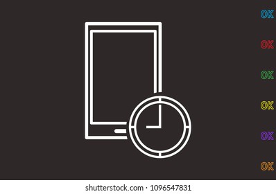 phone, icon, vector illustration