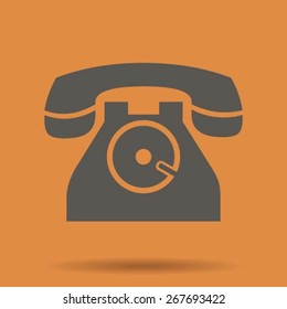 Phone icon, vector illustration