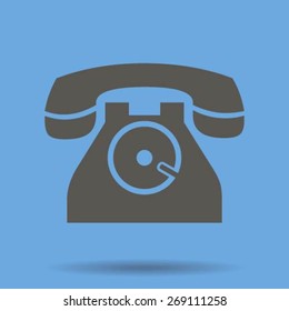 Phone icon, vector illustration