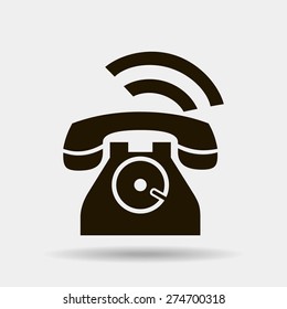 Phone icon, vector illustration