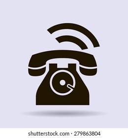 Phone icon, vector illustration