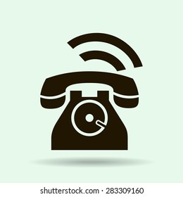 Phone icon, vector illustration