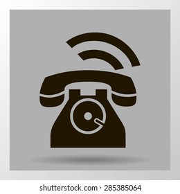Phone icon, vector illustration