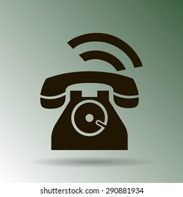 Phone icon, vector illustration