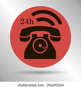 Phone icon, vector illustration