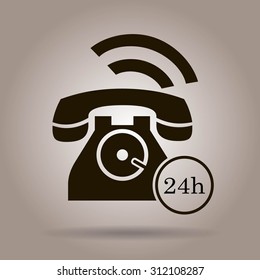 Phone icon, vector illustration