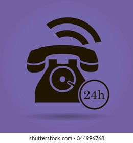 Phone icon, vector illustration
