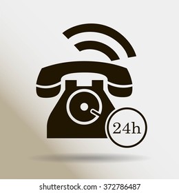 Phone icon, vector illustration
