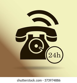 Phone icon, vector illustration