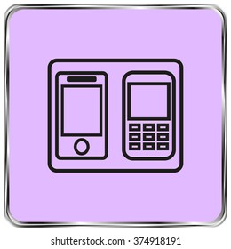 phone icon, vector illustration