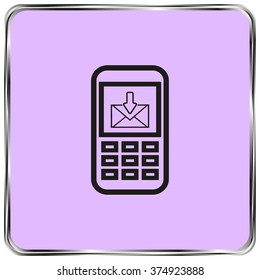 phone icon, vector illustration