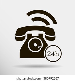 Phone icon, vector illustration