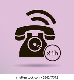 Phone icon, vector illustration