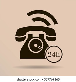 Phone icon, vector illustration