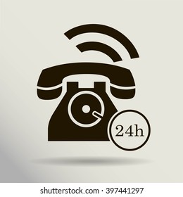 Phone icon, vector illustration