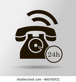 Phone icon, vector illustration