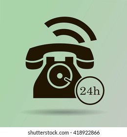 Phone icon, vector illustration