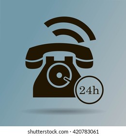 Phone icon, vector illustration