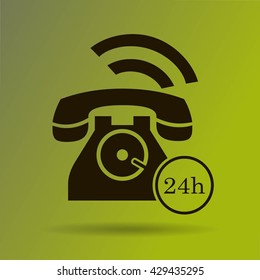Phone icon, vector illustration