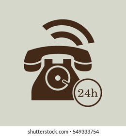 Phone icon, vector illustration
