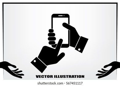 Phone icon vector illustration.