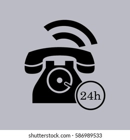 Phone icon, vector illustration